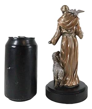 新品 カトリック修道士 フランチェスコと動物たち ヴィンテージ ステンドグラス Amazon.co.jp: Ebros Gift 聖カトリック アッシジの聖
